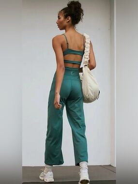 Free People Movement Up At Night Onesie Jumpsuit Green sz XS NWOT